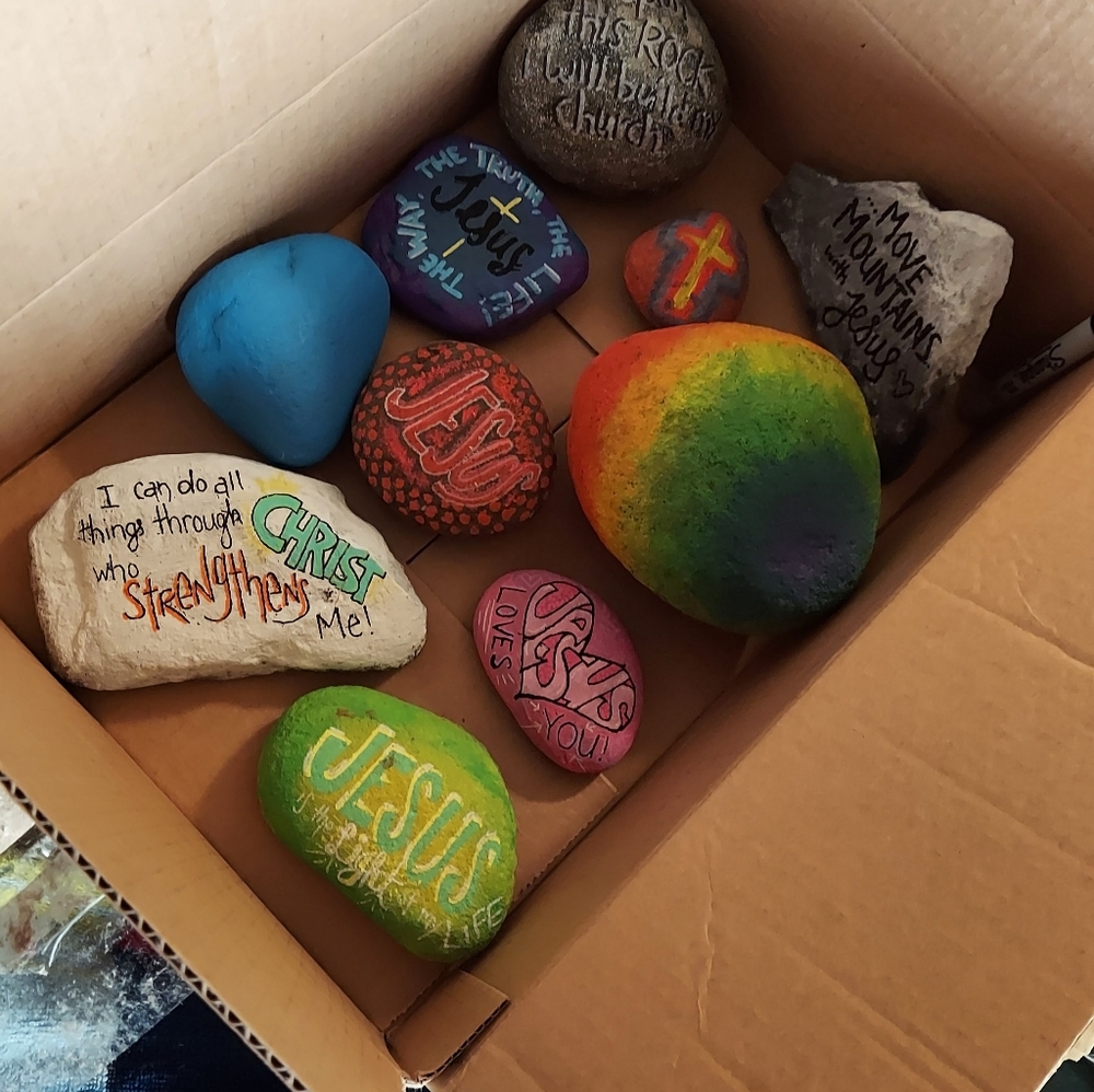 Colorful Painted Rocks with Inspirational Words - Picture 9 of 9